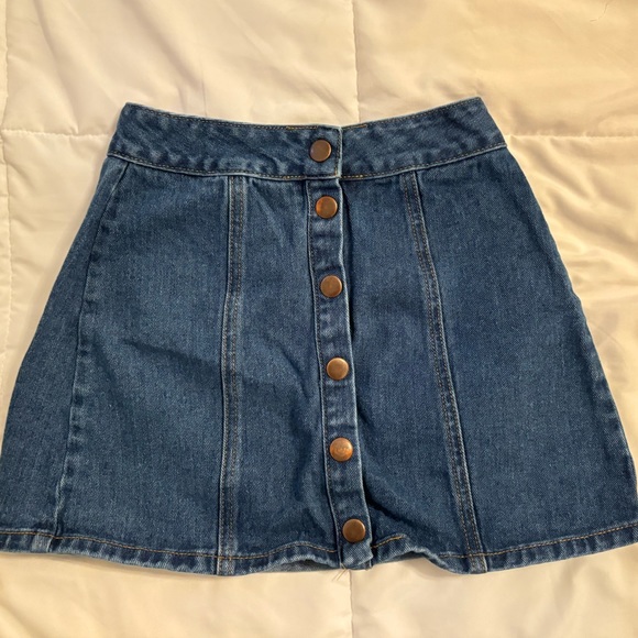 Brandy Melville Denim Button-Up Skirt - Picture 1 of 3